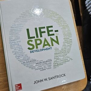 Life-Span Development Textbook by John W. Santrock - White & Green Cover
